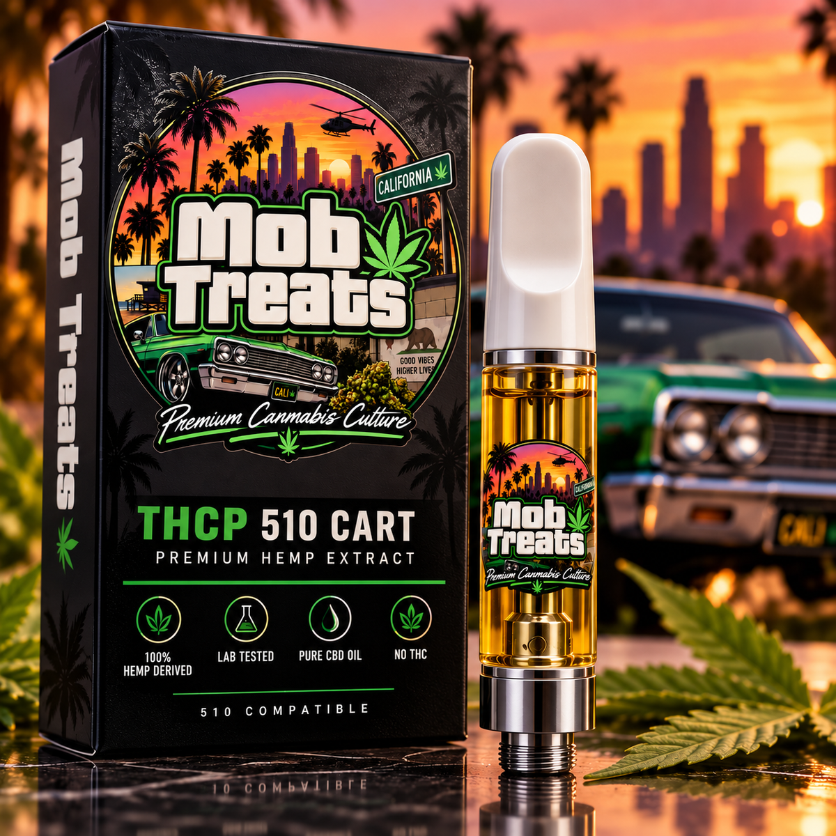 Mob Treats THCP CBG & CBD Blend 1ml Vape Cartridge 510 Compatible