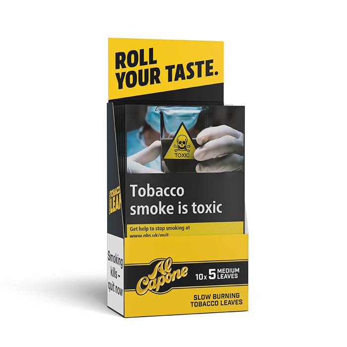 Al Capone Tobacco Leaf Wraps – Original (10 Packs of 5)