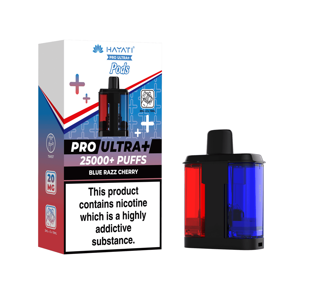 Pro Ultra+ 25K Replacement Pod Blue Razz Cherry 20mg