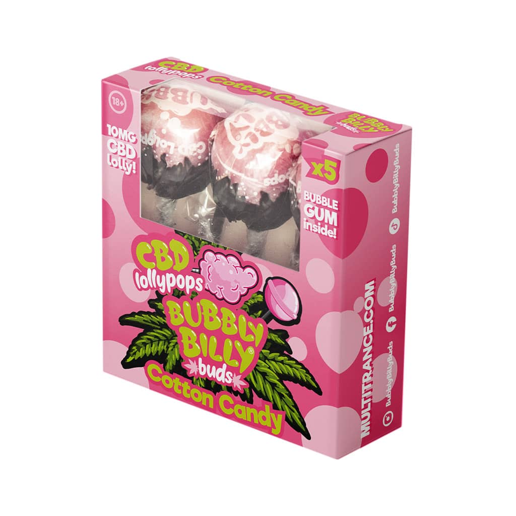 Multitrance Bubbly Billy Buds CBD Lollypops Box Of 5