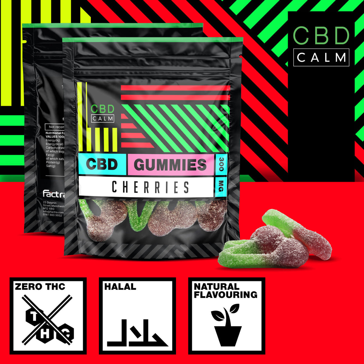 300mg Cherries CBD Gummies CBD Calm