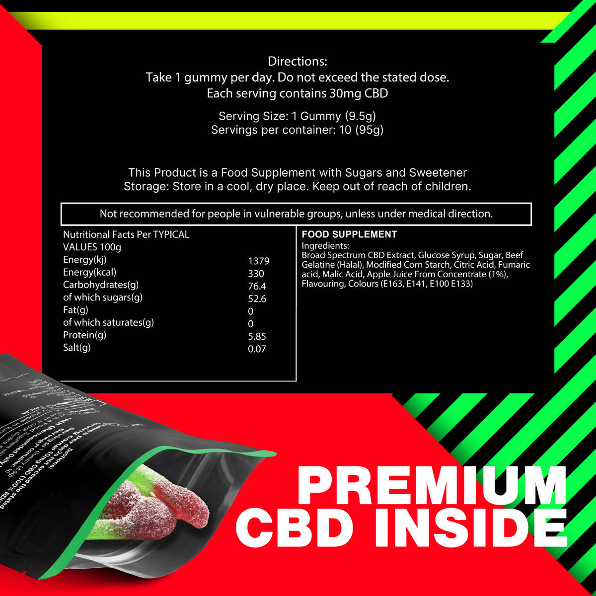 300mg Cherries CBD Gummies CBD Calm
