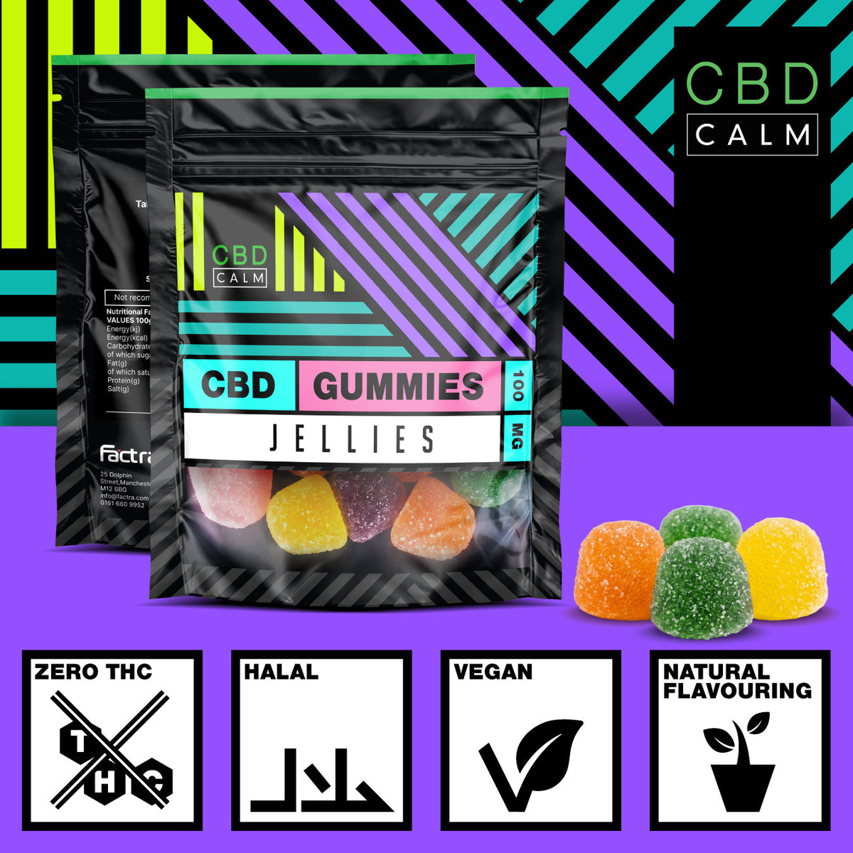 CBD Jellies Gummies 100mg Grab Bag CBD Calm
