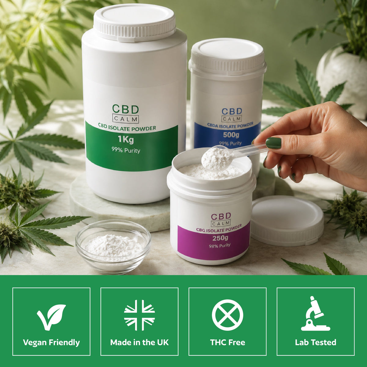 Pure Isolate Powder Wholesale Pack CBD Calm