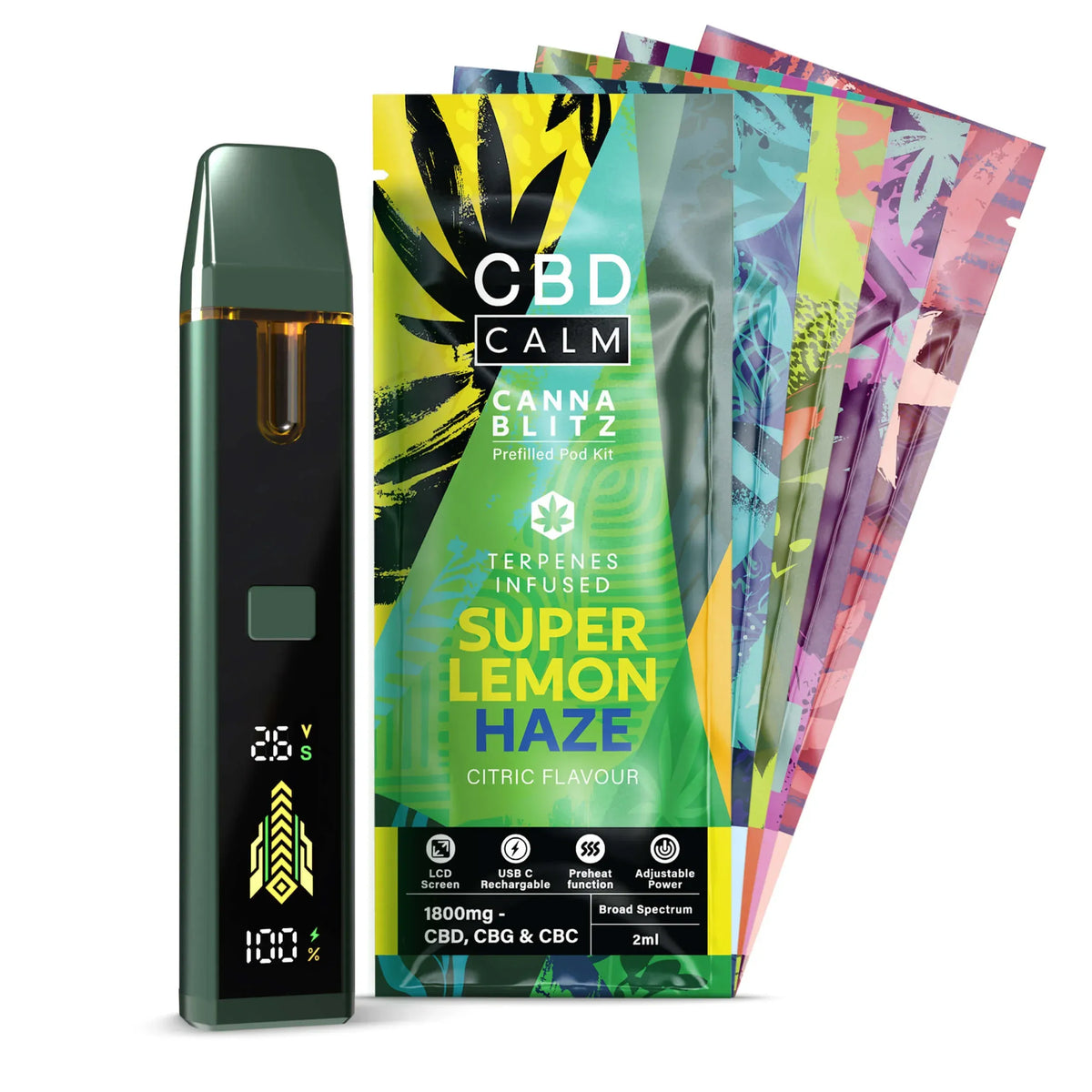 CANNABLITZ 1800mg Prefilled Vape Kit CBD Calm