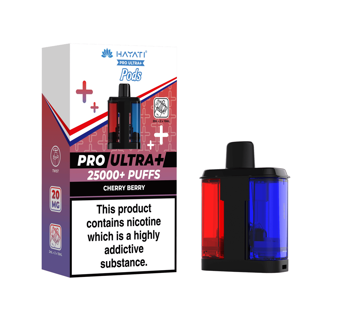 Pro Ultra+ 25K Replacement Pod Cherry Berry 20mg