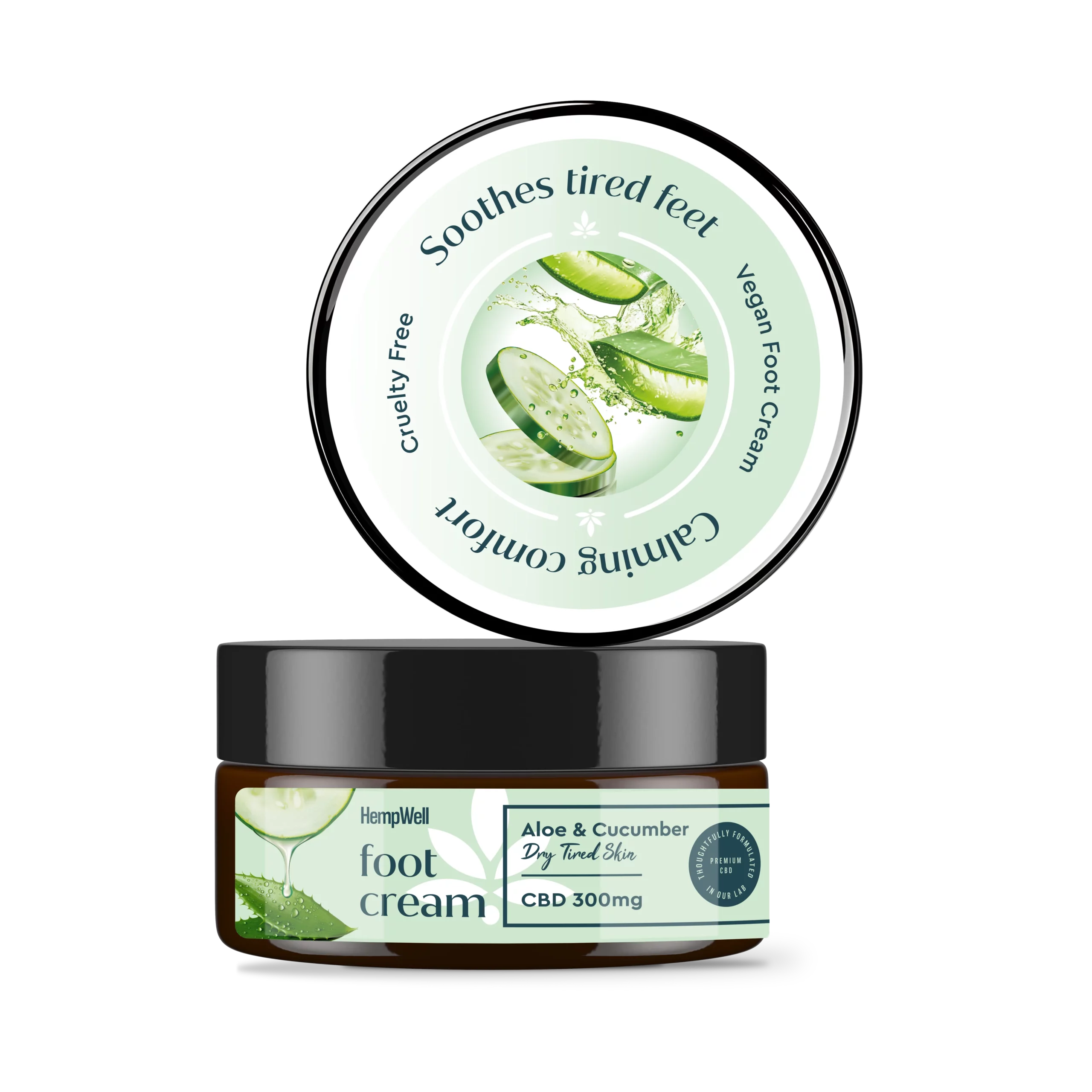 CBD Aloe and Cucumber Foot Cream 300mg 200ml