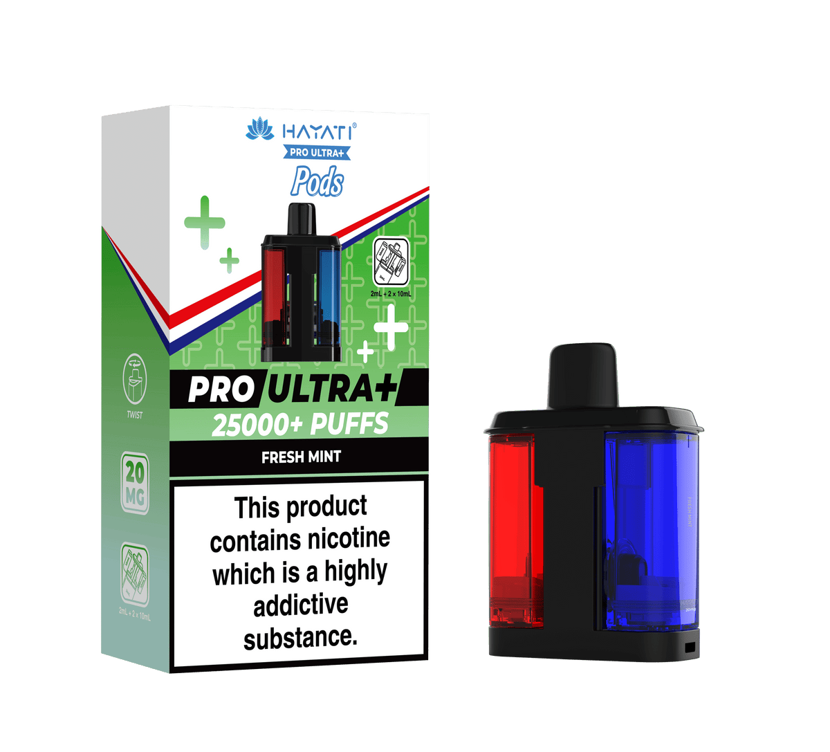 Pro Ultra+ 25K Replacement Pod Fresh Mint 20mg