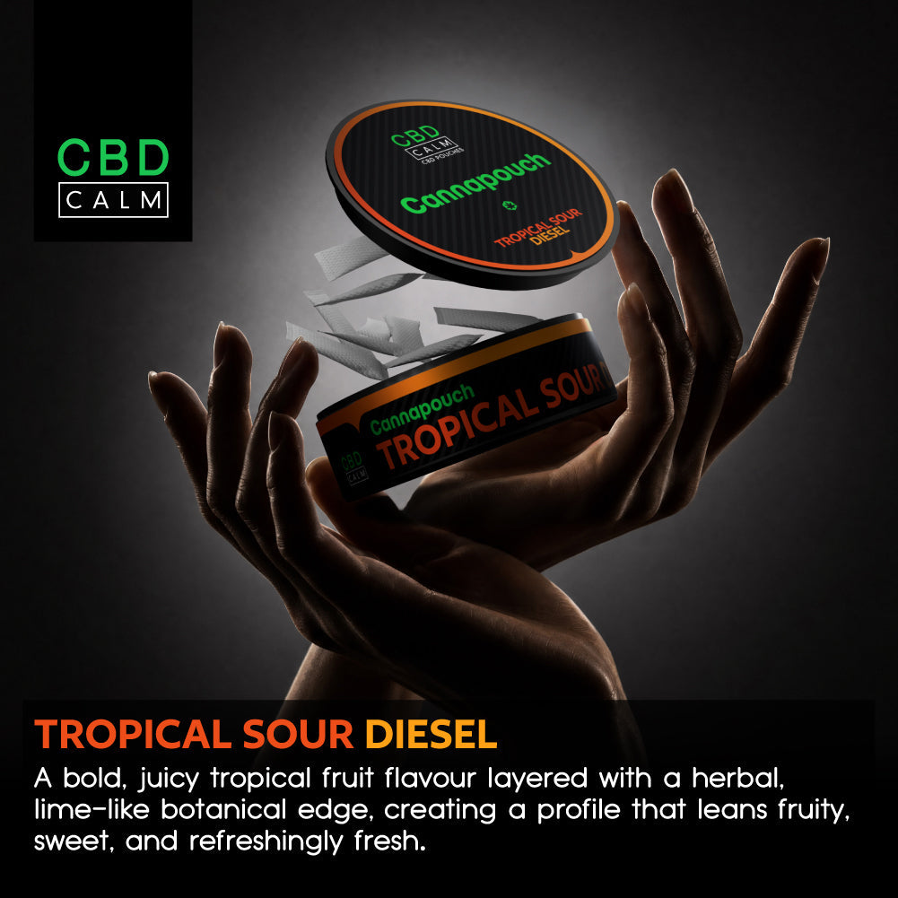 Cannapouch 50mg Tropical Sour Diesel CBD Pouches CBD Calm