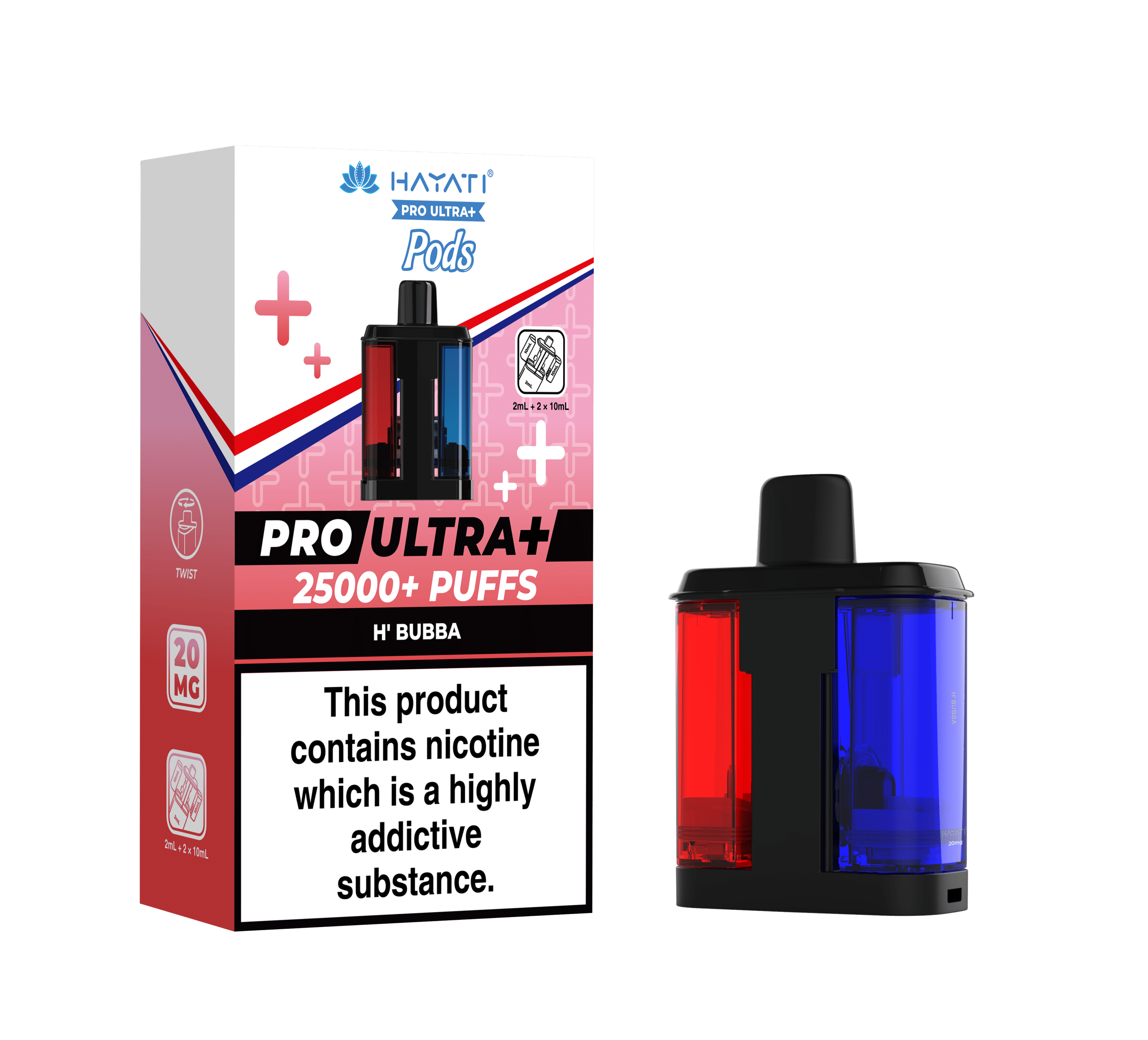 Pro Ultra+ 25K Replacement Pod H'Bubba 20mg