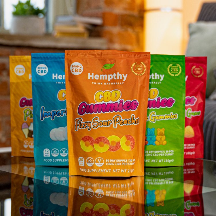 CBD Gummies Peach Rings Hempthy