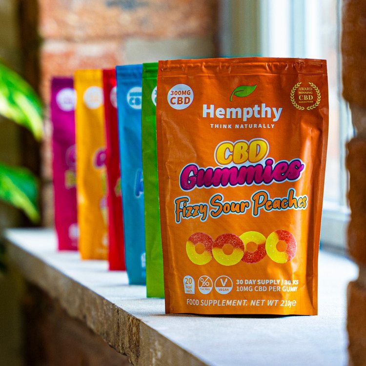 CBD Gummies Peach Rings Hempthy