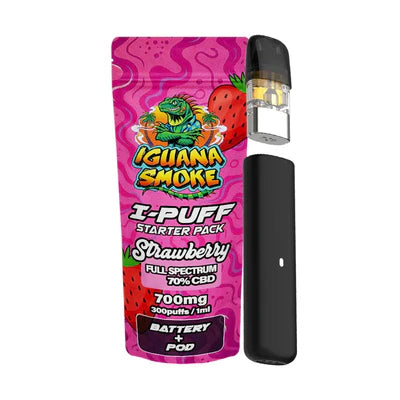 Iguana Smoke I-Puff Starter Pack CBD Vape Kit Battery & Pod
