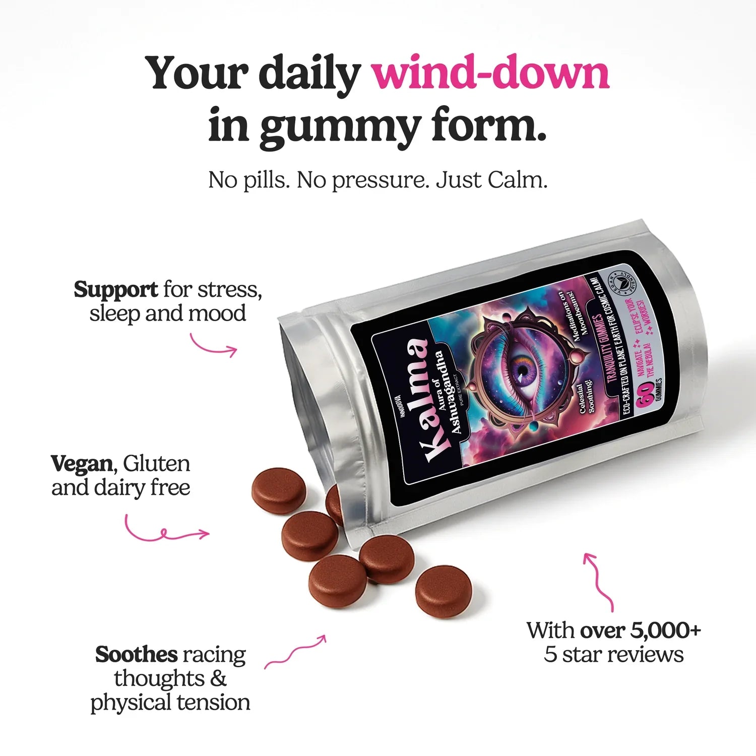 Kalma Ashwagandha Gummies By Inooova 60 Gummies