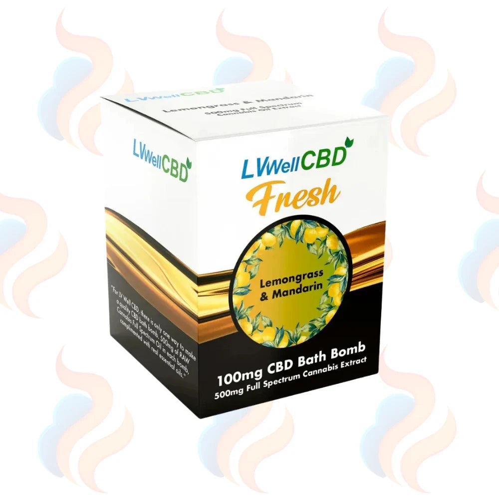 CBD Bath Bomb Fresh Lemongrass & Mandarin 100mg