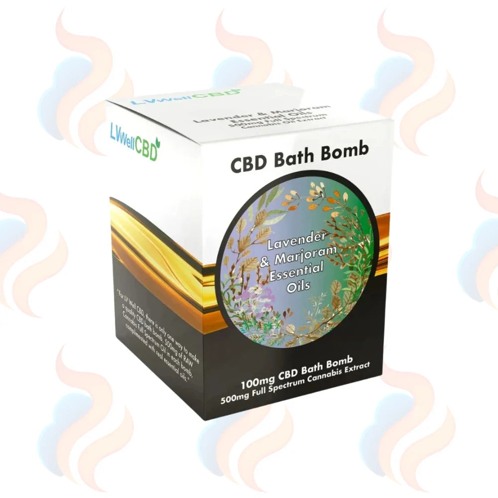 CBD Bath Bomb Lavender & Marjoram 100mg