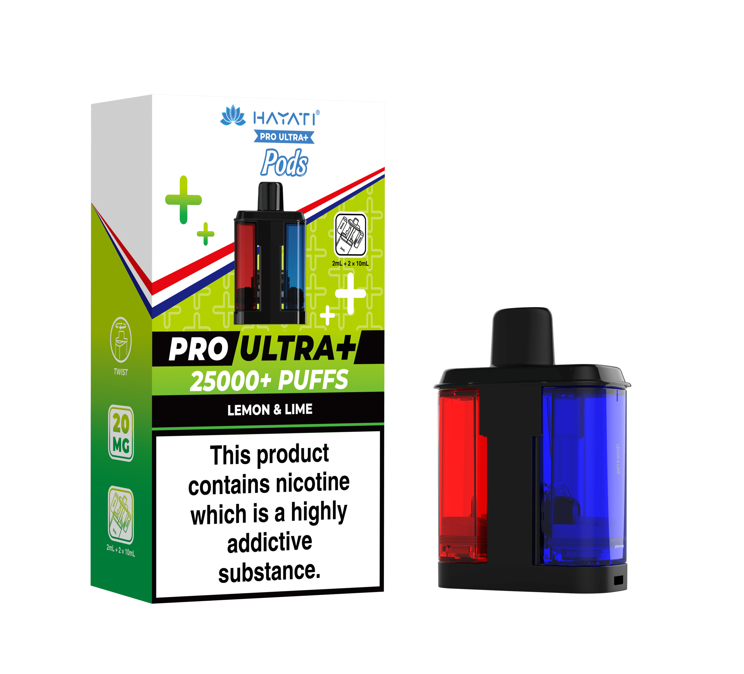 Pro Ultra+ 25K Replacement Pod Lemon & Lime 20mg