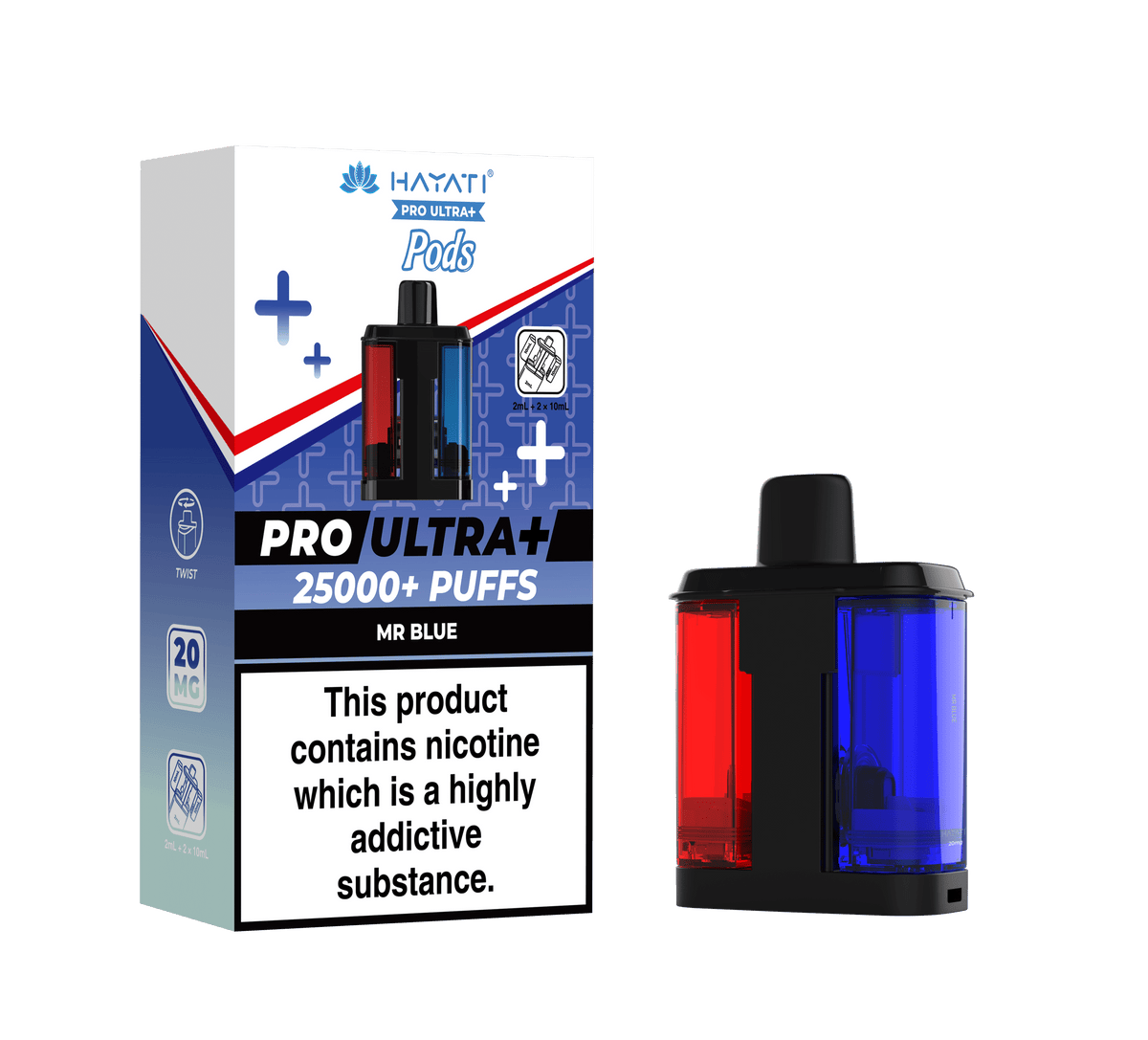 Pro Ultra+ 25K Replacement Pod Mr Blue 20mg