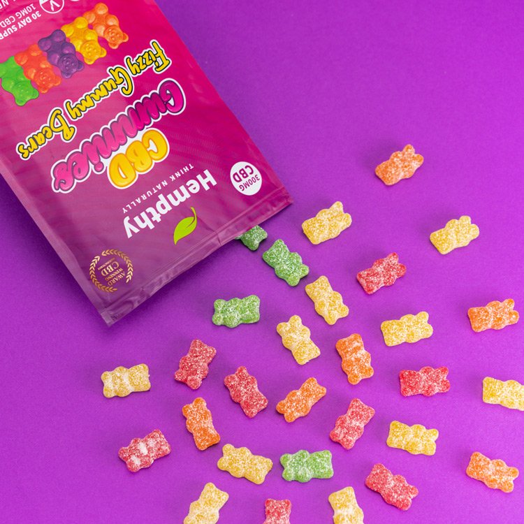 CBD Gummies Fizzy Gummy Bears Hempthy