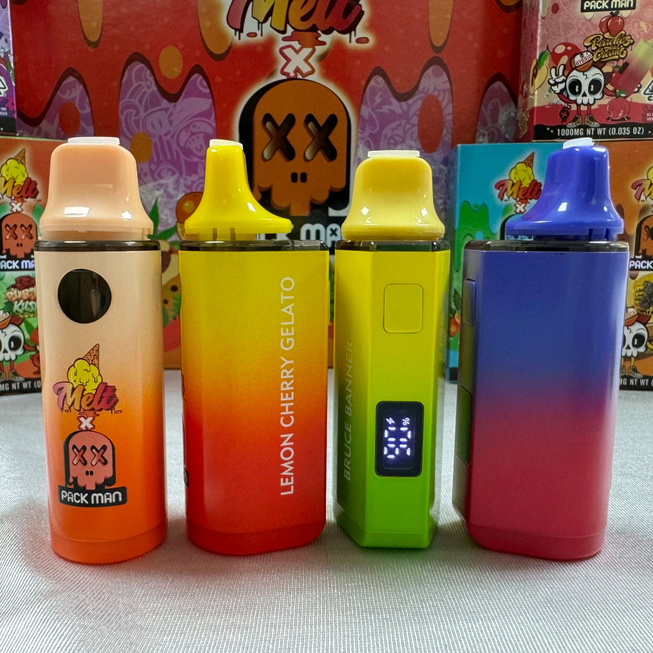 X1 Pack Man X Melt Digital LCD THCP Filled Vape 1.0ml (UK COMPLIANT)