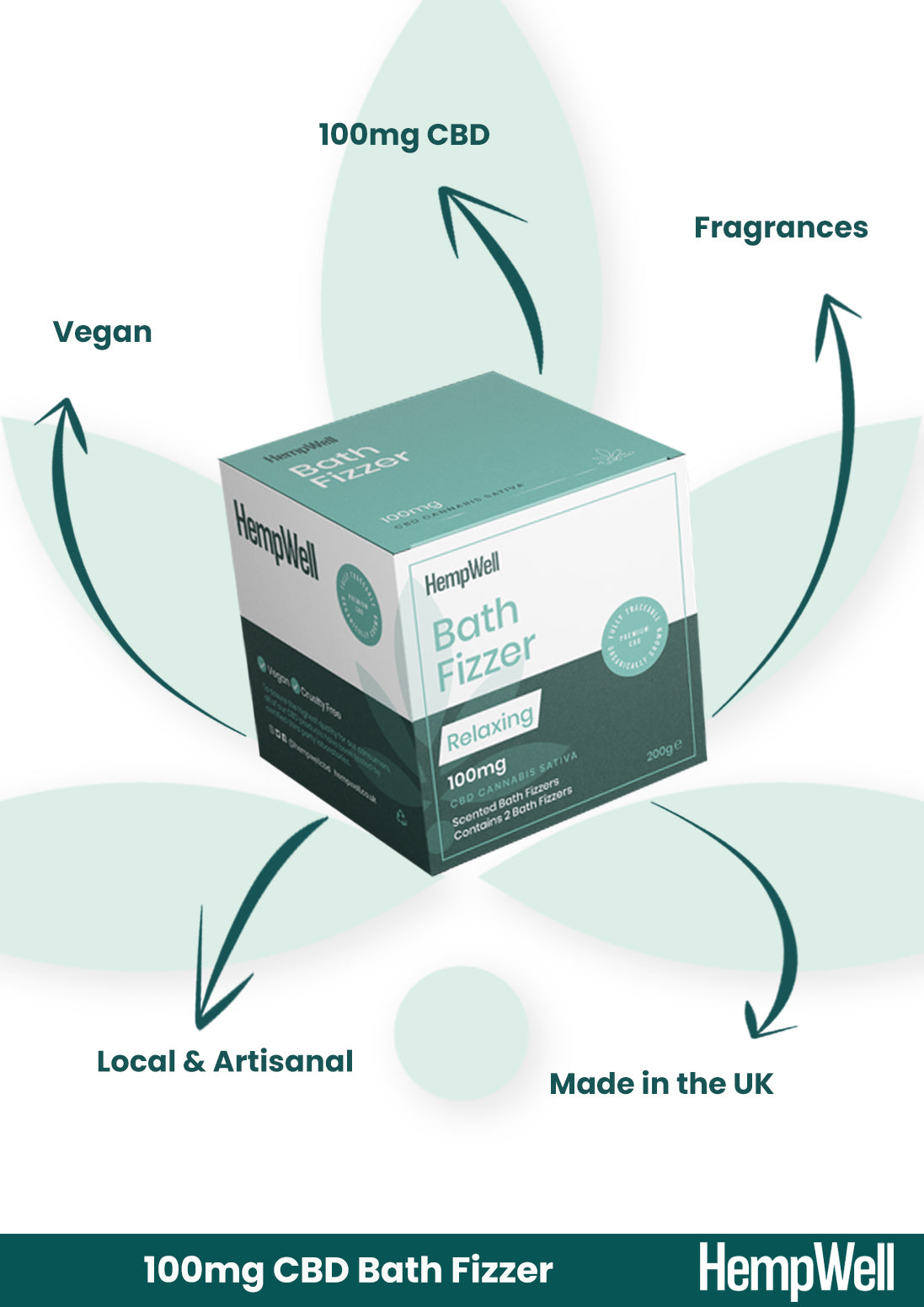 CBD Bath Bomb Sandalwood – 100mg
