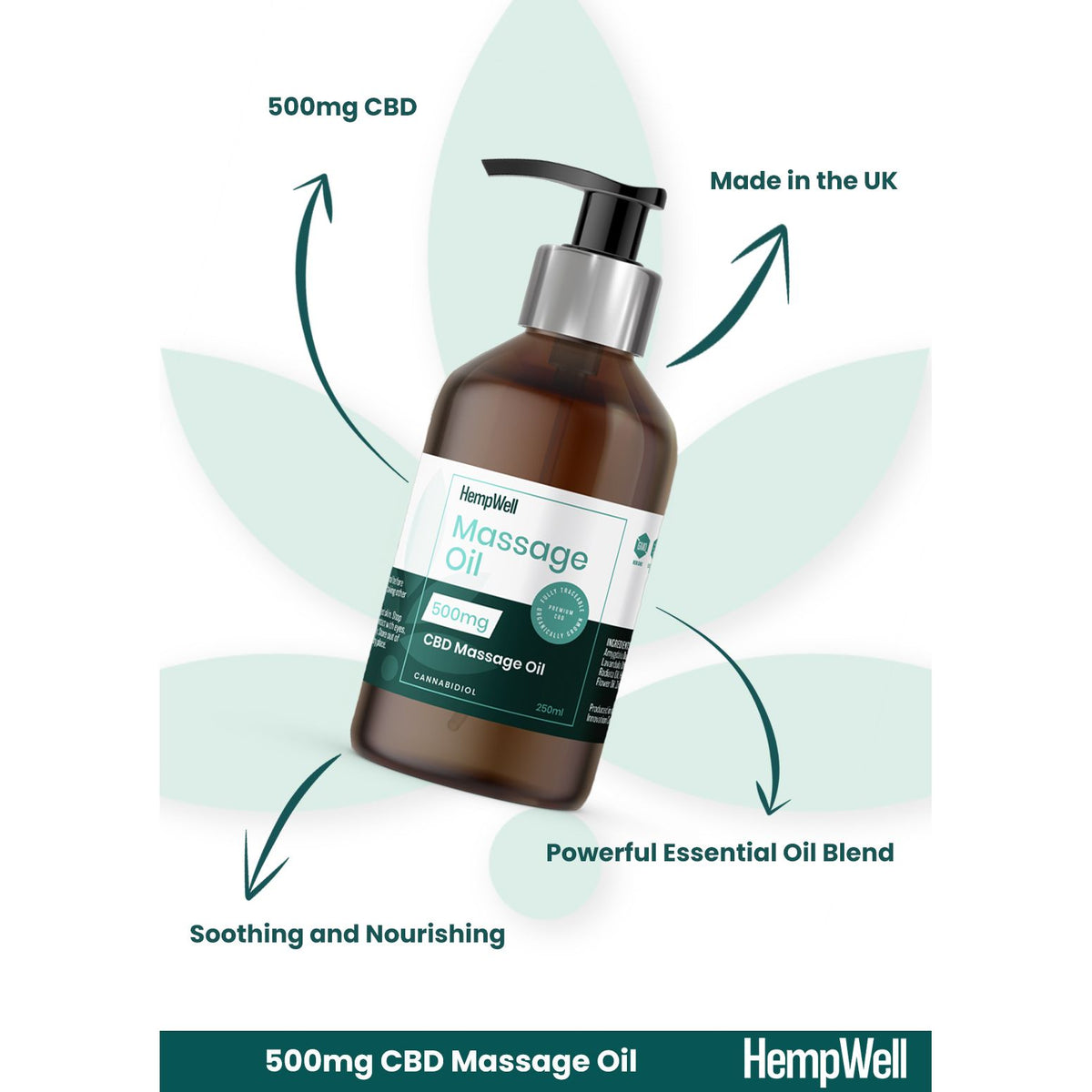 CBD Massage Oil Lavender 500mg (250ml)