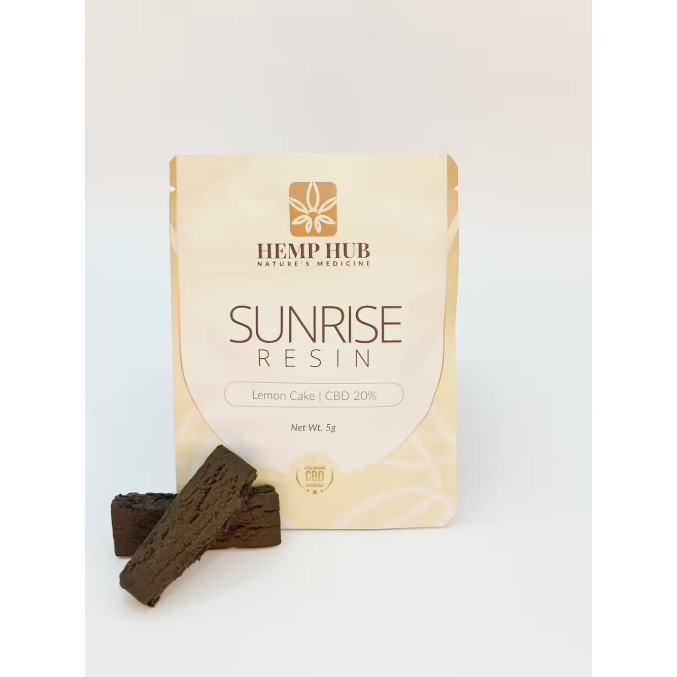 Hemp Hub Natures Medicine Sunrise Resin Lemon Cake CBD Hash