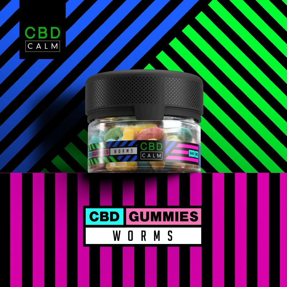 CBD Calm 540mg Worms Gummies