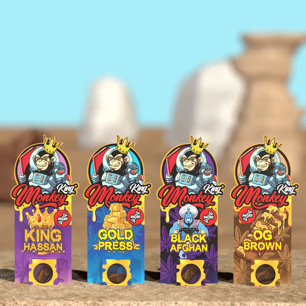 Monkey King H4CBD Hash Incense Extreme High Strength Gold Press - 1.75g