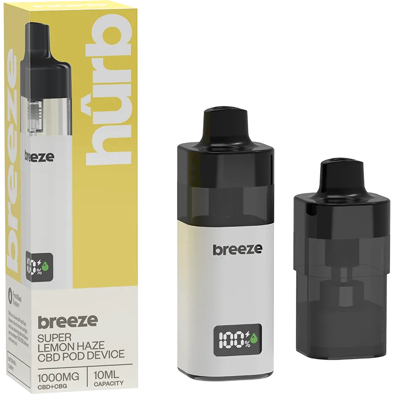 Hurb Breeze CBD +CBG Pod + Device 1000MG 10ML