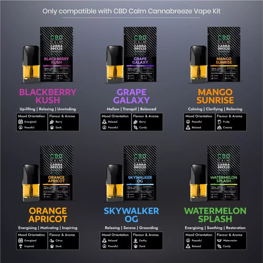 CBD Calm Cannabreeze 900mg CBD 1ml Replacement Pod