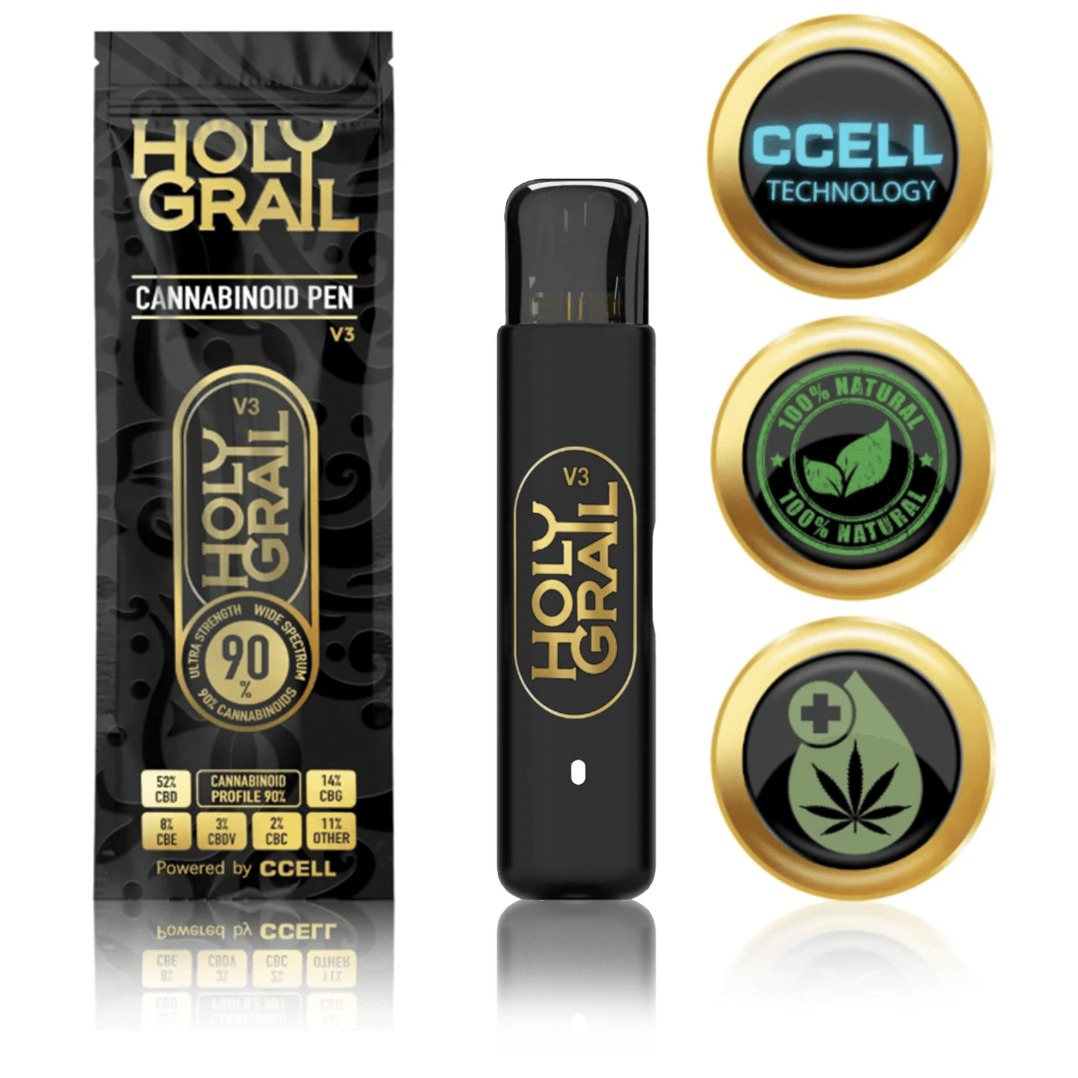 V3 Wide Spectrum Cannabis POD Pen 200 Puffs 0.5ml 440mg Holy Grail